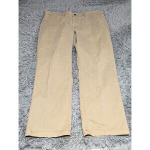 Haggar Khaki Chino Pants Size 38x30‎ Flat Front Straight Fit Tan Beige Dress